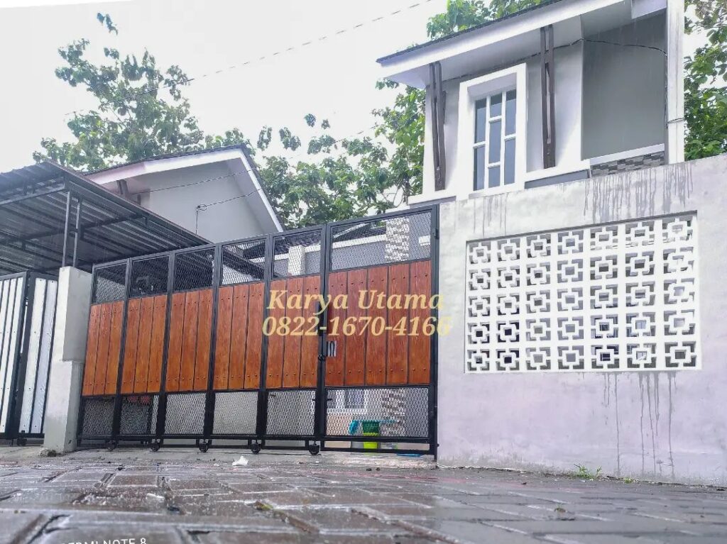 pagar minimalis kombinasi grc