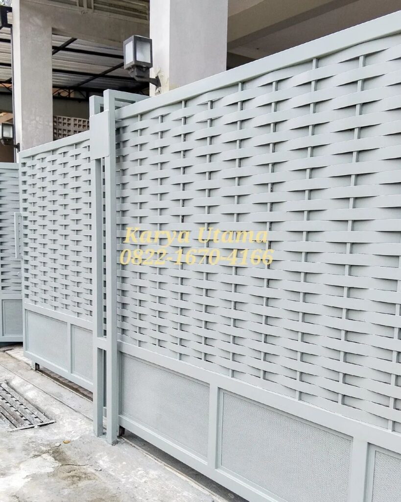 pagar minimalis anyaman