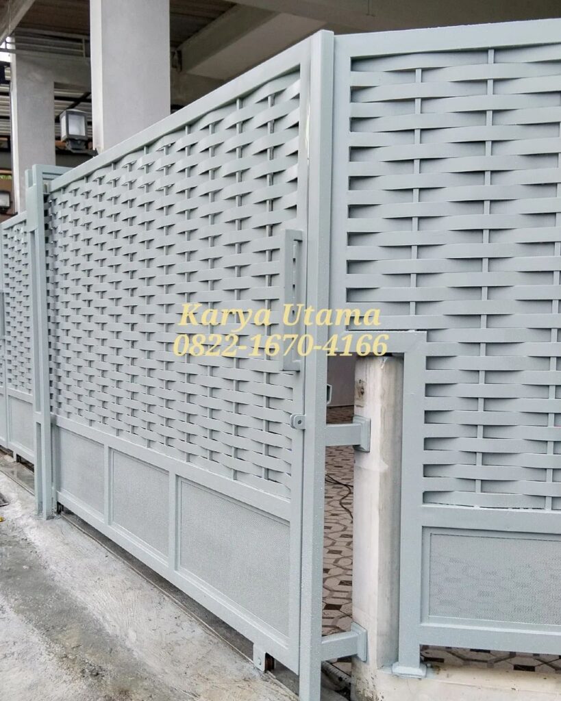 pagar minimalis anyaman