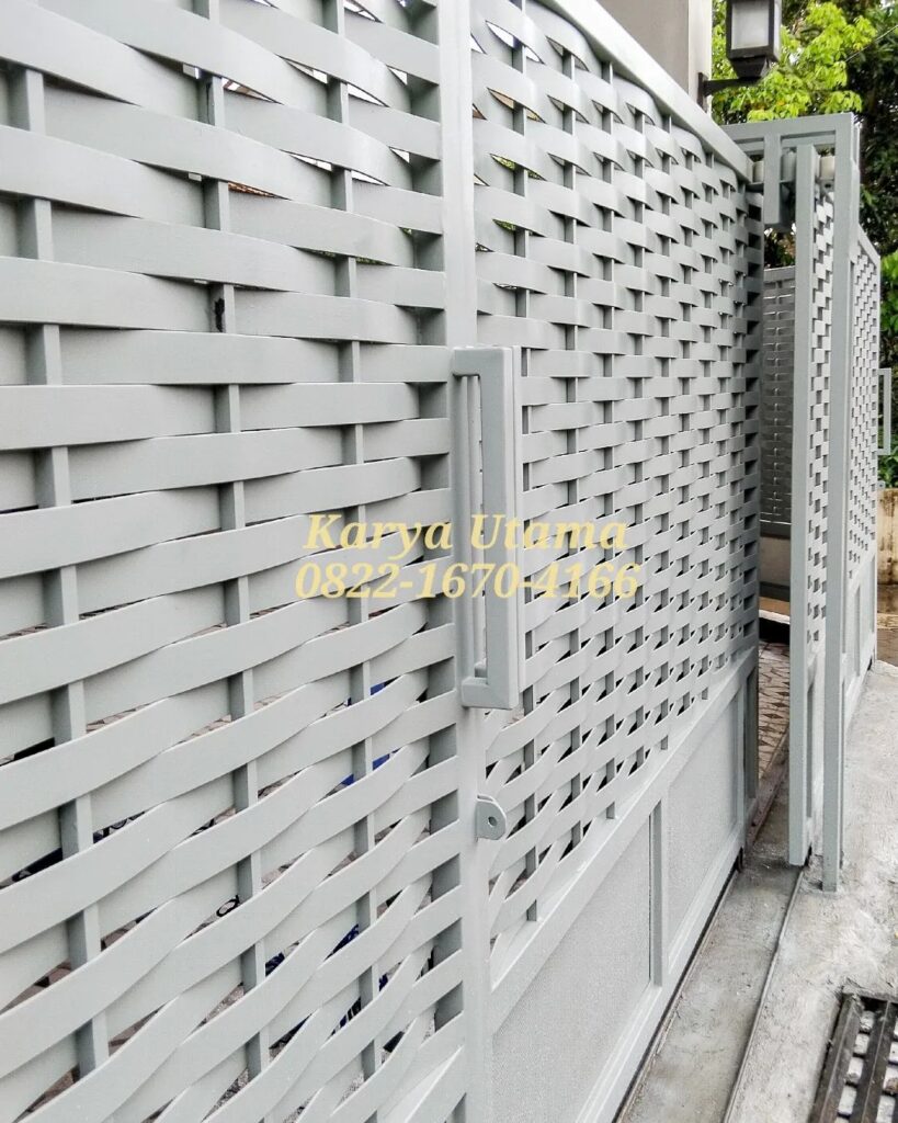 pagar minimalis anyaman