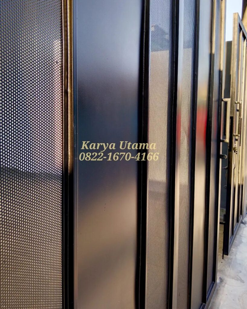 pagar minimalis perforated