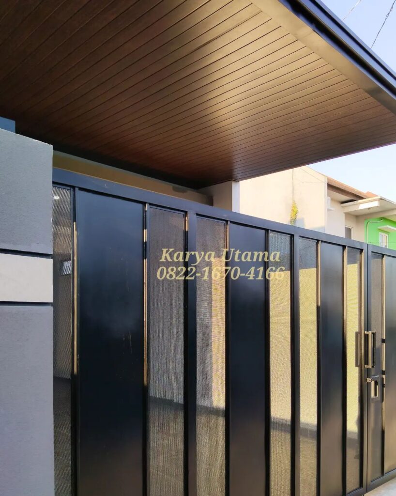 pagar minimalis perforated