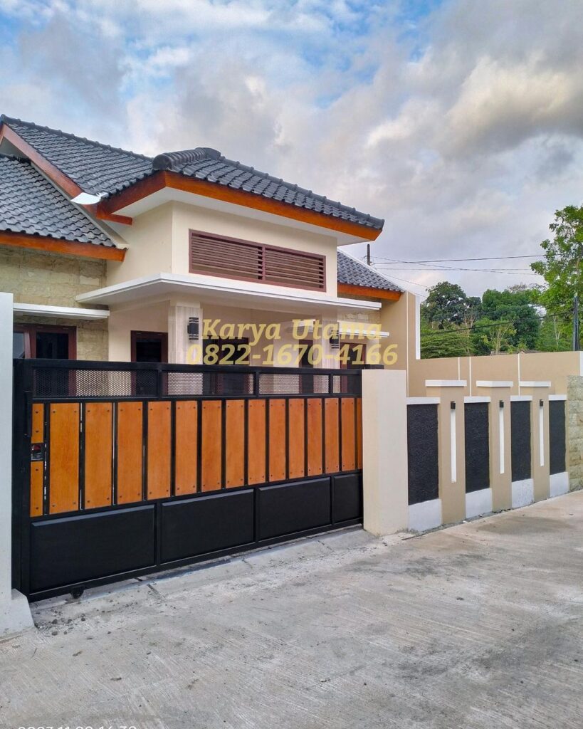 pagar minimalis kombinasi GRC